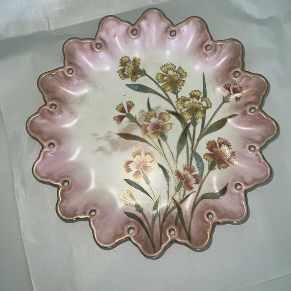Doulton Burslem "Spanish Ware" Cabinet Plate Floral Pattern - Picture 1 of 6